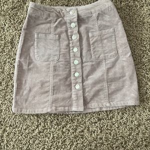 Corduroy mini skirt